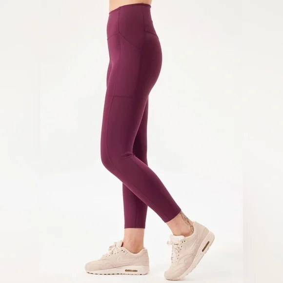 Girlfriend Collective Compressive Pocket Leggings in Plum Size XS - Picture 1 of 7